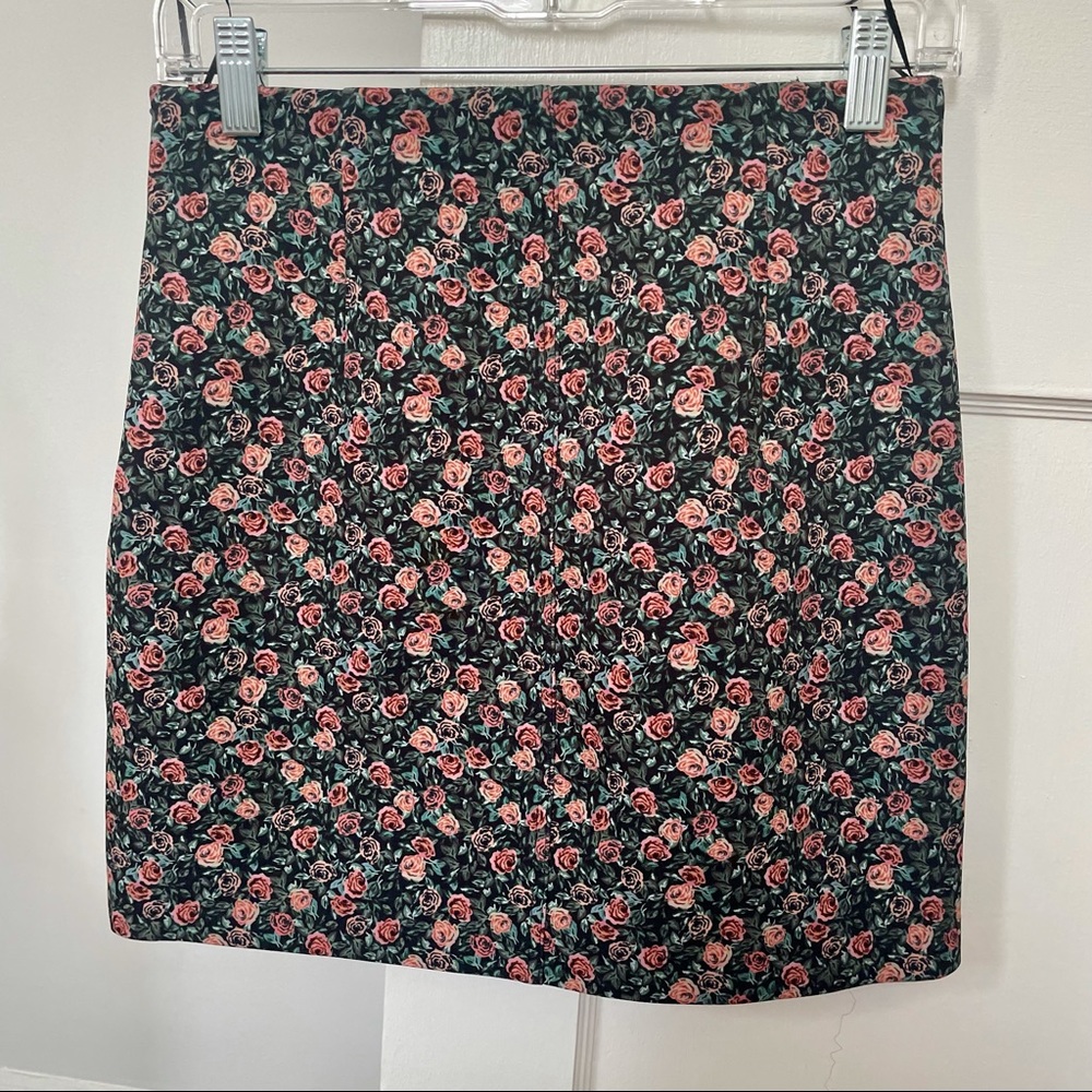 Zara Floral Mini Skirt
